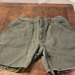 Carhartt Women's Green Denim Shorts